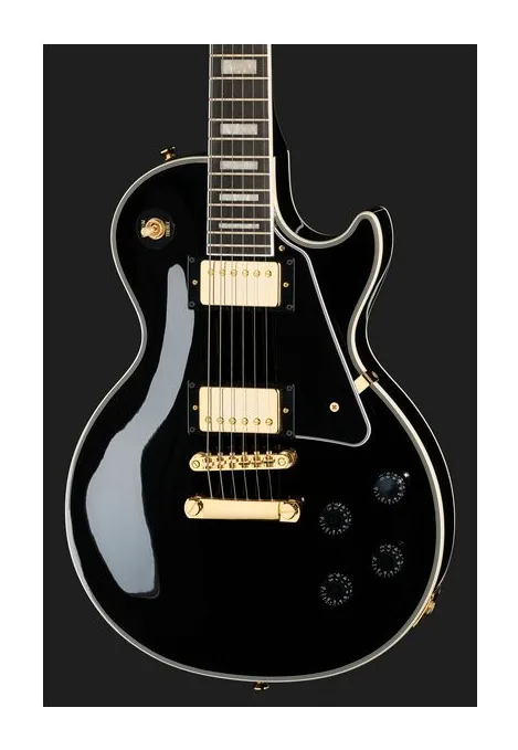 Epiphone Les Paul Custom Alpine WH sfotografowana frontalnie