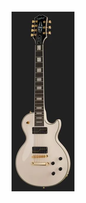 Epiphone Matt Heafy LP Cust. 7 Bone Wh., linie korpusu z góry