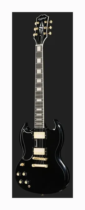 Epiphone SG Custom Futura M Ember Shift, główka z kluczami i logo