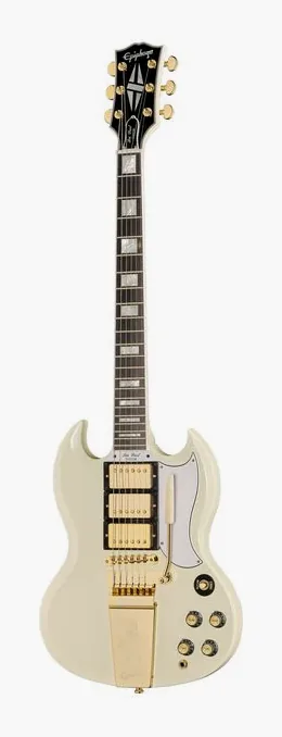 Epiphone SG 1963 Custom Maestro CW VOS sfotografowana frontalnie