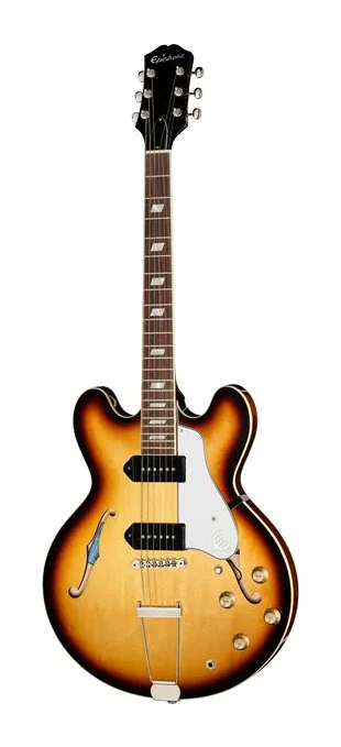 Epiphone USA Casino Vintage Sunburst ujęta od przodu na neutralnym tle