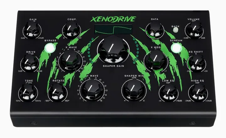 Erica Synths Xenodrive, grafika panelu górnego