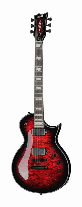 ESP E-II Eclipse See Thru BKCSB ujęta od przodu na neutralnym tle