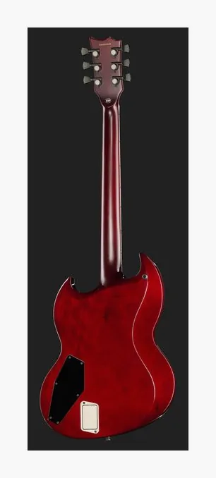 ESP E-II Viper See Thru BK Cherry, linie korpusu z góry
