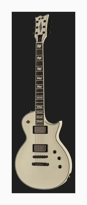 ESP E-II Eclipse Snow White, główka z kluczami i logo