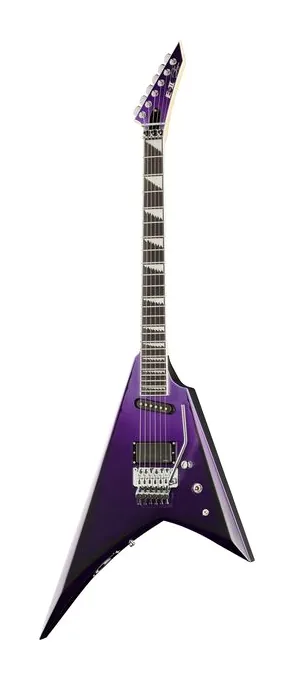 ESP E-II Alexi Ripped Sawtooth ujęta od przodu na neutralnym tle