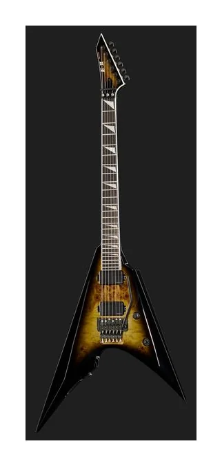 ESP E-II Arrow Nebula Black Burst, korpus i lakier z bliska