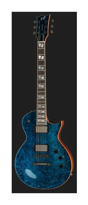 ESP Eclipse BH Teal Marble FL, linie korpusu z góry