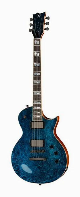 ESP Eclipse BH Teal Marble FL widziana od przodu