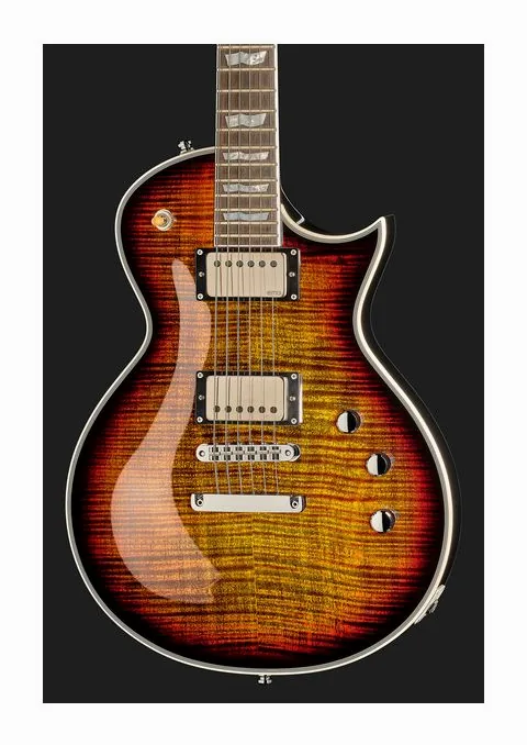 ESP Eclipse Custom Tiger Eye SB, linie korpusu z góry