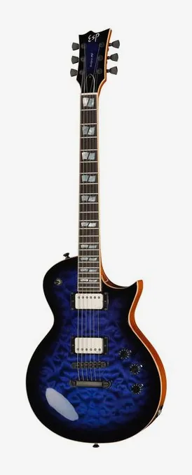 ESP Eclipse QM Dark Blue Sunburst z bliska od przodu