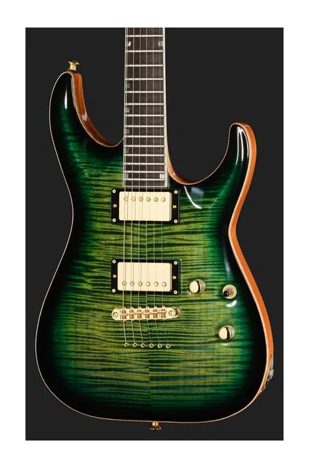 ESP HORIZON II FM Dark Lime Burst, prog zerowy i pierwsze pozycje na gryfie