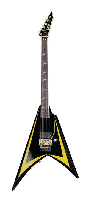 ESP LTD Alexi Laiho Arrowhead ujęta od przodu na neutralnym tle