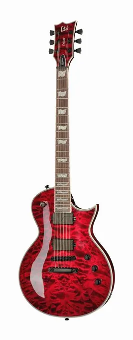 ESP LTD EC-1000 QM Black Cherry FL ujęta od przodu na neutralnym tle