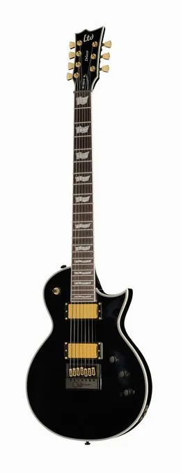ESP LTD EC-1007B Evertune Black ujęta od przodu na neutralnym tle