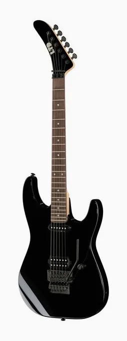 ESP LTD GL-200K Black ujęta od przodu na neutralnym tle