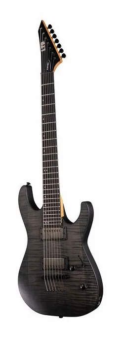 ESP LTD M-207B DX STBLK Satin, główka z kluczami i logo
