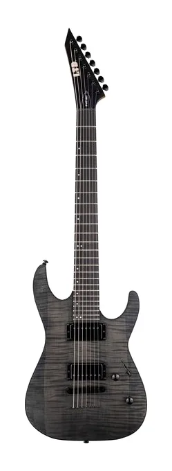 ESP LTD M-207B DX STBLK Satin ujęta od przodu na neutralnym tle