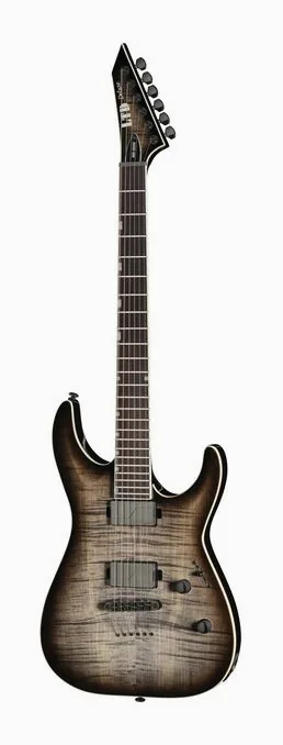 ESP LTD MH1000 NT FM Charcoal sfotografowana frontalnie