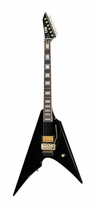 ESP LTD MSV-1 BLK Mike Schleibaum ujęta od przodu na neutralnym tle