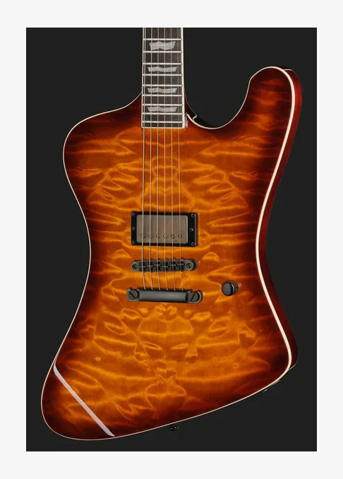 ESP LTD Phoenix QM Tobacco Burst, korpus i lakier z bliska
