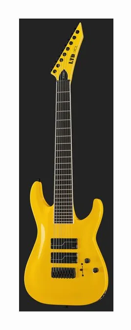 ESP LTD SC-608 Baritone YEL, linie korpusu z góry