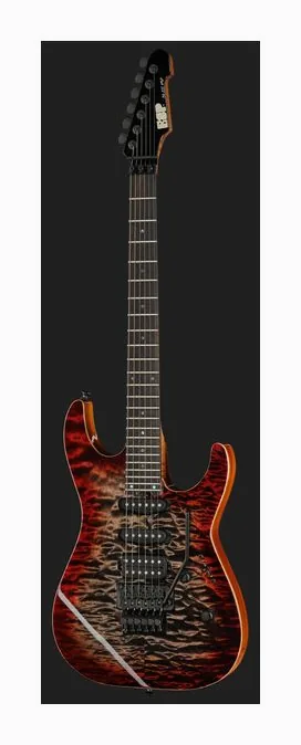 ESP M-III FR QM FSH BH Tiger Eye z bliska od przodu