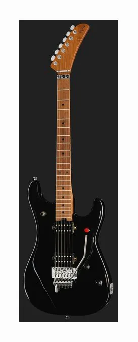 Evh 5150 DX Baked Maple Black, korpus i lakier z bliska
