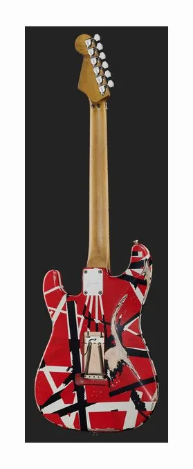 Evh Frankie Striped MN Relic R/W/B, tył korpusu