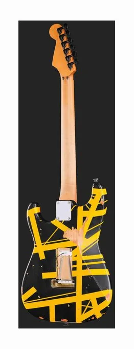 Evh Frankie Striped MN Relic B/Y, profil boczny korpusu