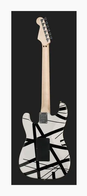 Evh Stripe White, główka z kluczami i logo