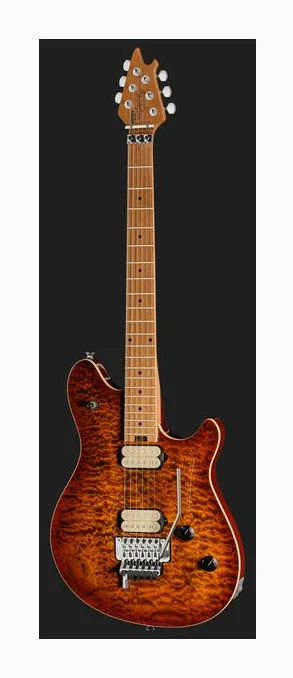 Evh Wolfgang Special QM TigerEyeG, przełącznik przetworników i gniazdo wyjściowe