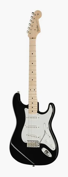 Fender 50 Strat Black NOS ujęta od przodu na neutralnym tle