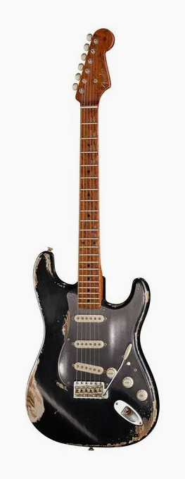 Fender 50s Strat BKoVBL Relic MBAH z bliska od przodu