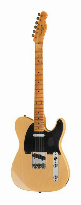 Fender 54 Tele Jmr FANB ujęta od przodu na neutralnym tle