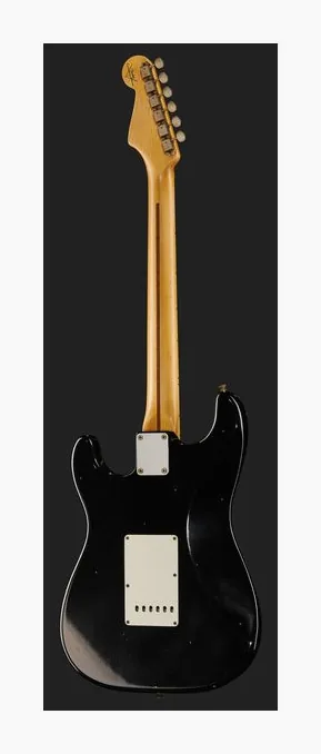 Fender 55 Strat BLK Journeyman Relic, główka z kluczami i logo