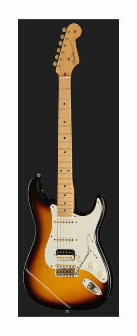 Fender 55 Strat BLK Journeyman Relic widziana od przodu