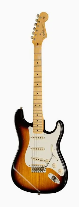 Fender 55 Strat 2TSB Journeyman Relic sfotografowana frontalnie
