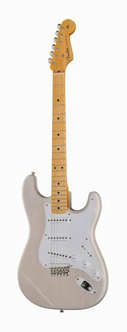 Fender 55 Strat Hardtail AWB NOS ujęta od przodu na neutralnym tle