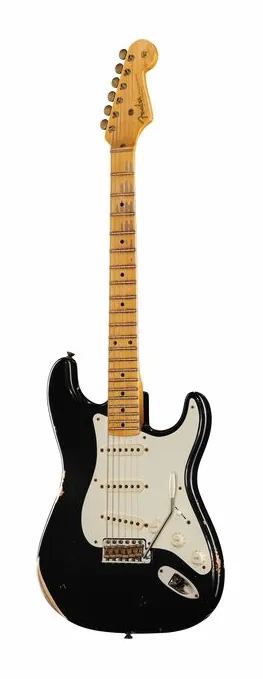 Fender 55 Strat BLK Relic widziana od przodu