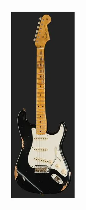 Fender 56 Strat Black Relic, prog zerowy i pierwsze pozycje na gryfie