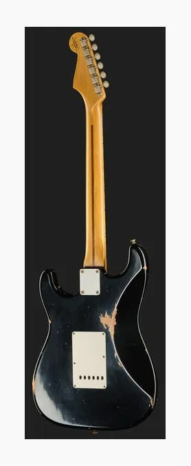 Fender 56 Strat Black Relic, linie korpusu z góry