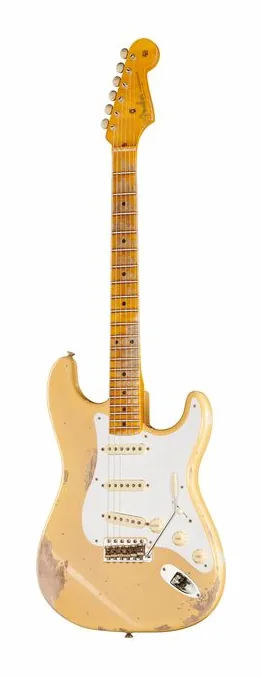 Fender 57 Stratocaster Nocaster Bl HR sfotografowana frontalnie