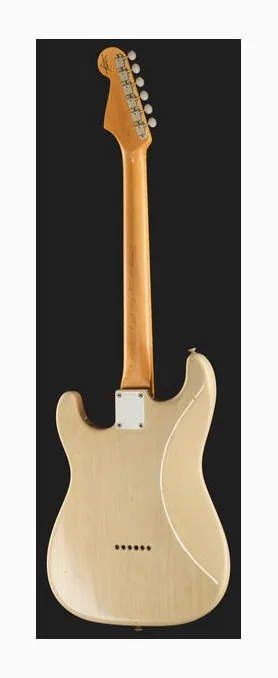 Fender 59 Strat RW Vintage Blonde JRN, główka z kluczami i logo