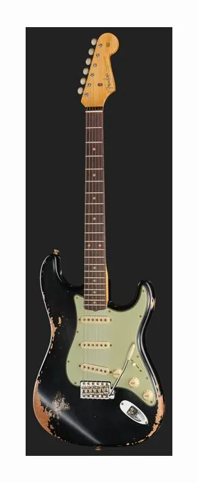 Fender 60 Strat LPB JM Relic, główka z kluczami i logo