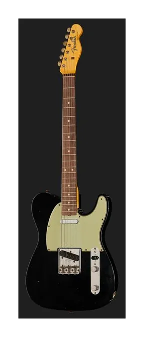 Fender 60 Tele BLK Journeyman Relic, korpus i lakier z bliska