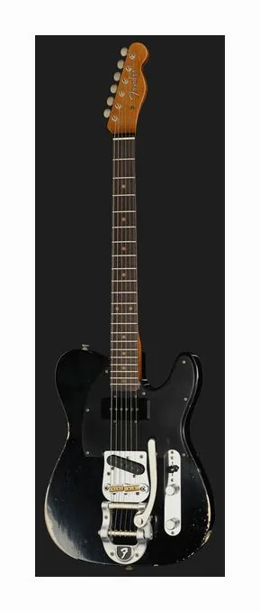 Fender 60 Tele BLK Journeyman Relic ujęta od przodu na neutralnym tle