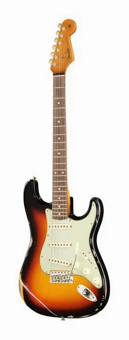 Fender 60s DM II CR Strat Relic 3TSB sfotografowana frontalnie