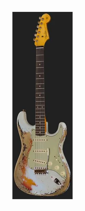 Fender '61 Bone Tone Strat ASB, główka z kluczami i logo