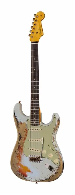 Fender '61 Bone Tone Strat ASB ujęta od przodu na neutralnym tle